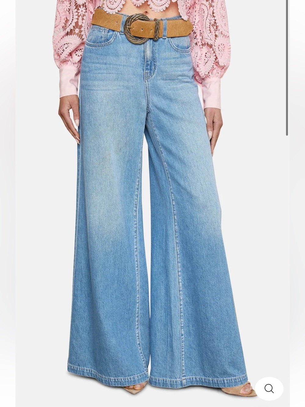 L’AGENCE SIZE 30 QUINCY WIDE-LEG JEAN CASTER jeans high rise